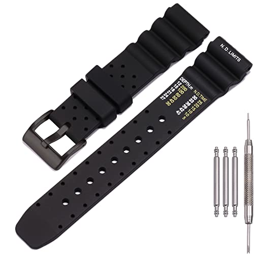 MCXGL 20mm Soft Silicone Strap compatible with Citizen Hyper Aqualand Duplex Promaster Men's Dive Watch Band waterproof wristband watches Accessories - Image 1
