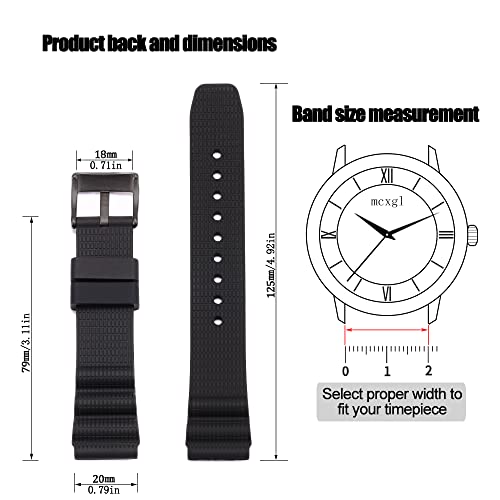 MCXGL 20mm Soft Silicone Strap compatible with Citizen Hyper Aqualand Duplex Promaster Men's Dive Watch Band waterproof wristband watches Accessories - Image 2