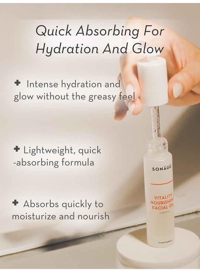 sonage Vitality Nourishing Facial Oil | Hydrates And Locks In Moisture |Facial Oil Infused With 10 Botanicals Antioxidants And Omega Acids | Gentle For All Skin Types - Image 2