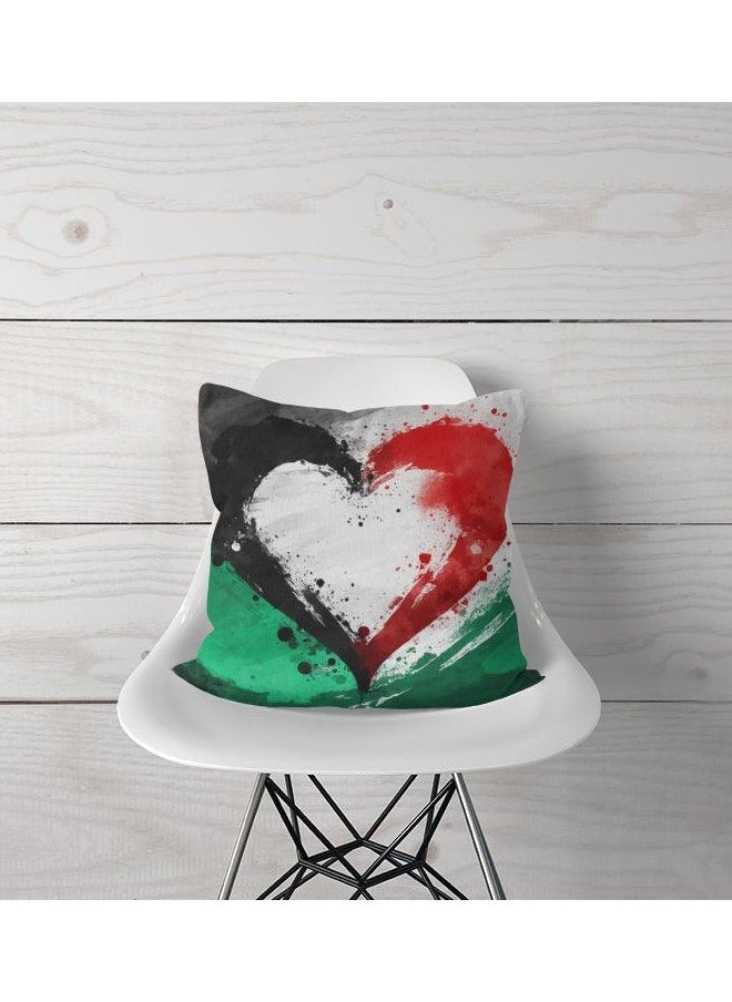 ماركة غير محددة وسادة ديكورية على شكل قلب فلسطين 