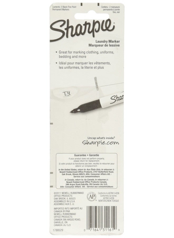 Sharpie Sharpie Rub-A Dub Laundry Markers Black, 2Pk  - Image 2