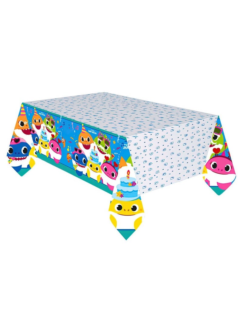 ريثمولر مفرش طاولة ورقي بيبي شارك أزرق أبيض 180×120 سم - Image 2