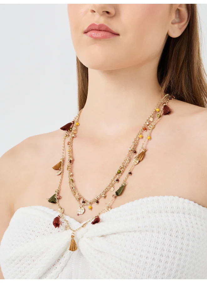 ستايلي Styli Embellished Beaded Necklace