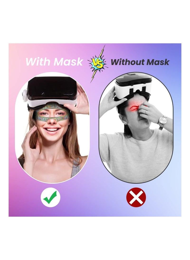 VR Eye Mask Cover, Breathable Sweat Band Designed Adjustable Sizes, Breathable Sweat Band for VR Workout for Mate Quest 2/ for Oculus Rifts/ for HTC Vive Pro 2 (3 pcs) - Image 1