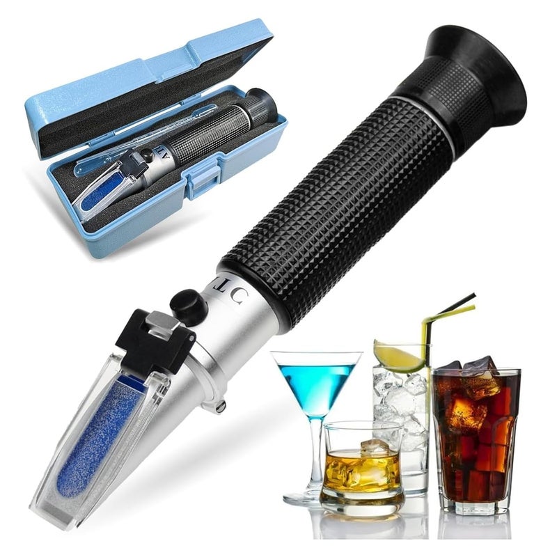 Refractometer， Refractometer, Alcohol 0-80% Handheld Beer Spirits Tester Portable Meter Concentration,for Honey, Molasses - Image 1