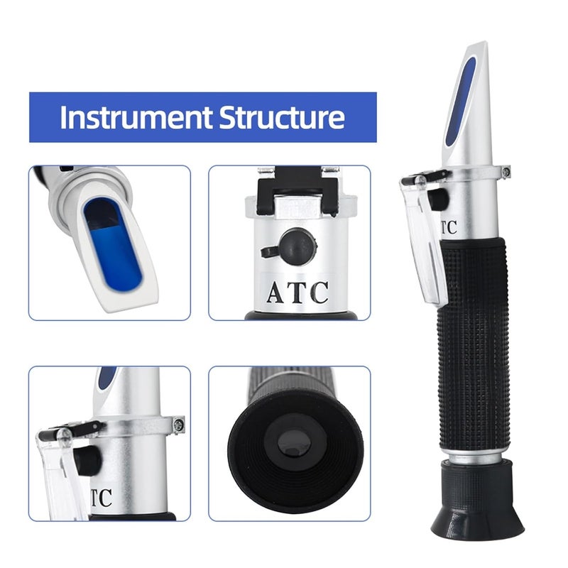 Refractometer， Refractometer, Alcohol 0-80% Handheld Beer Spirits Tester Portable Meter Concentration,for Honey, Molasses - Image 5