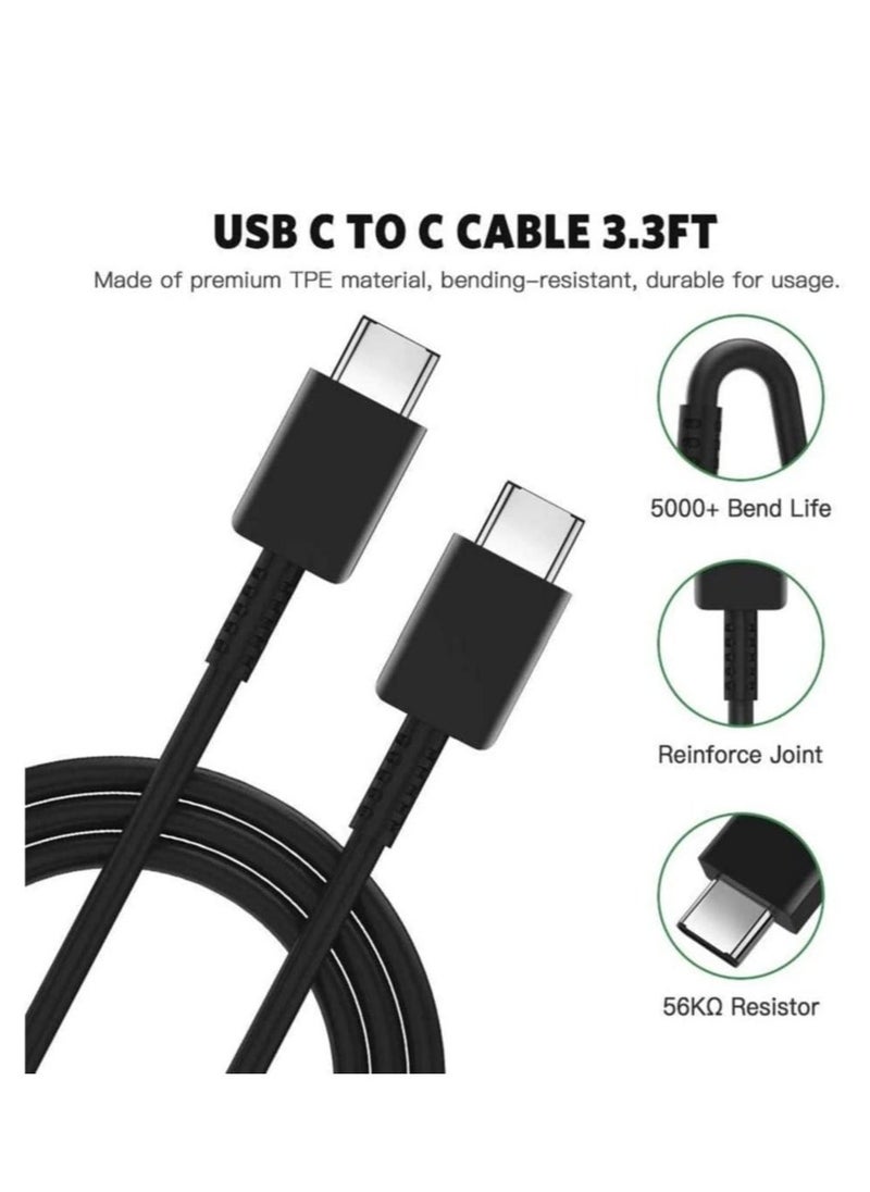 Raxoom Mobile Phone ChÃ¡rgÃ©rs For sÃ¡msung S21 NÃ³te 20 10 A70 Super Fast chÃ¡rgÃ©r cargador 25W adÃ¡pter For gÃ¡lÃ¡xy NÃ³te20 S20 A90 A80 S10 5G typeC Cable (only c to c cable black EU plÃºg) - Image 3