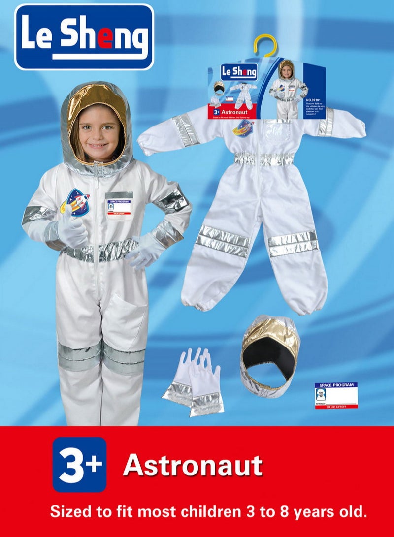زي رائد فضاء للأطفال من Le Sheng، الحجم يناسب معظم الأطفال من 3 إلى 8 سنوات، زي لعب الأدوار، رقم 09101 - Image 1