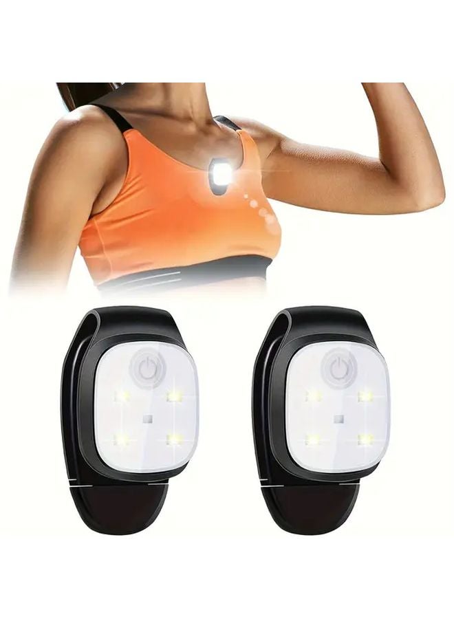 Black USB Rechargeable Clip On LED Light Hands Free Adjustable Brightness Multiple Modes - Image 2