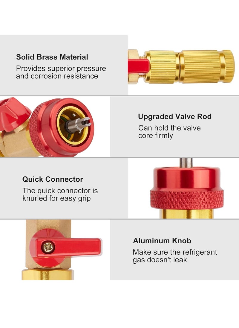 KASTWAVE - 31PCS R134A Valve Core Quick Remover Installer, R134A Quick Couplers Adapter, High Low Pressure Valve Core Remover Tools Kit for R134A Refrigerant Air Conditioner System - Image 1