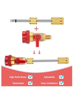 KASTWAVE 31PCS R134A Valve Core Quick Remover Installer, R134A Quick Couplers Adapter, High Low Pressure Valve Core Remover Tools Kit for R134A Refrigerant Air Conditioner System  - Image 4
