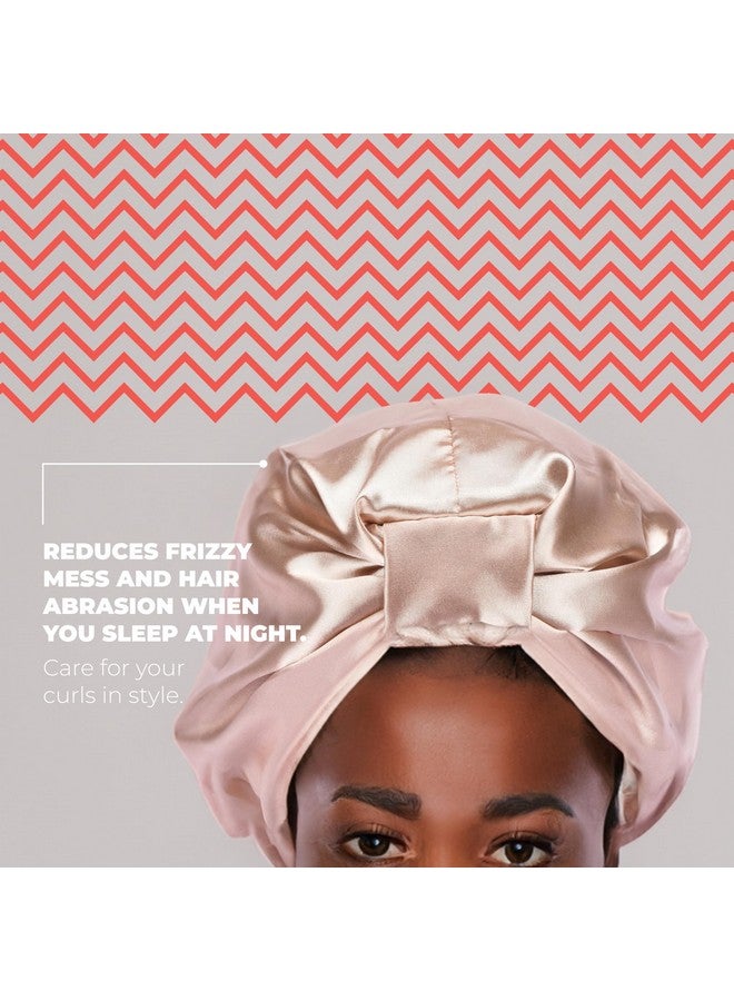 HAWWWY Silk Hair Wrap For Sleepingsilk Sleep Cap Silk Head Scarf Bonnet For Sleepinghair Protector Night Cap Coversilk Bonnet For Curly Hairsleeping Caps For Women To Protect Hair Golden  - Image 5
