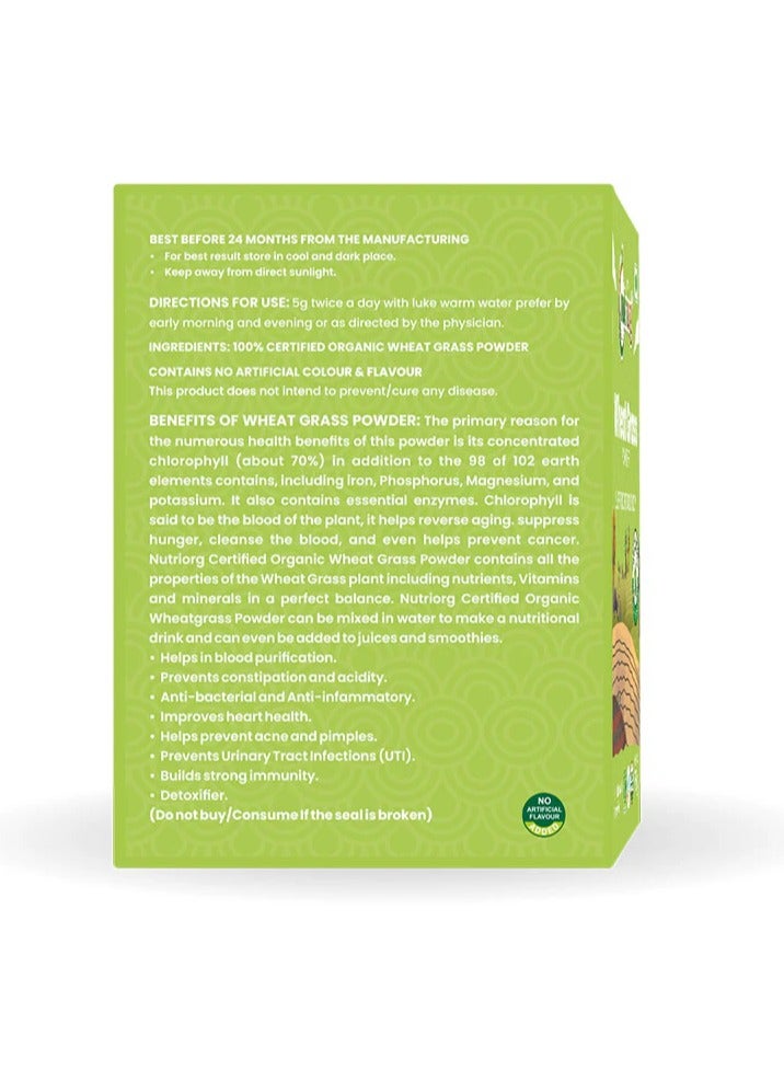nutriorg Nutriorg Certified Organic Wheatgrass powder 75g - Image 3
