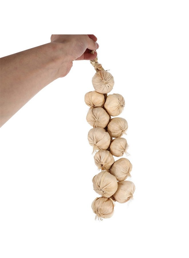 Amosfun 12pcs Artificial Garlic String Fake Garlic Simulation Lifelike Vegetable Garlic for Home Kitchen Garden Halloween Party Props - Image 5