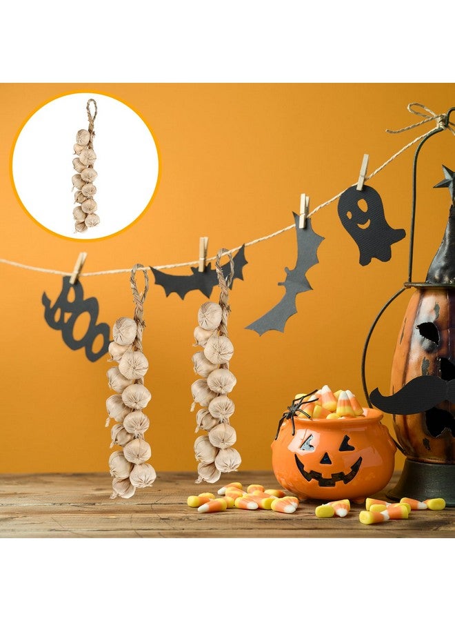 Amosfun 12pcs Artificial Garlic String Fake Garlic Simulation Lifelike Vegetable Garlic for Home Kitchen Garden Halloween Party Props - Image 3