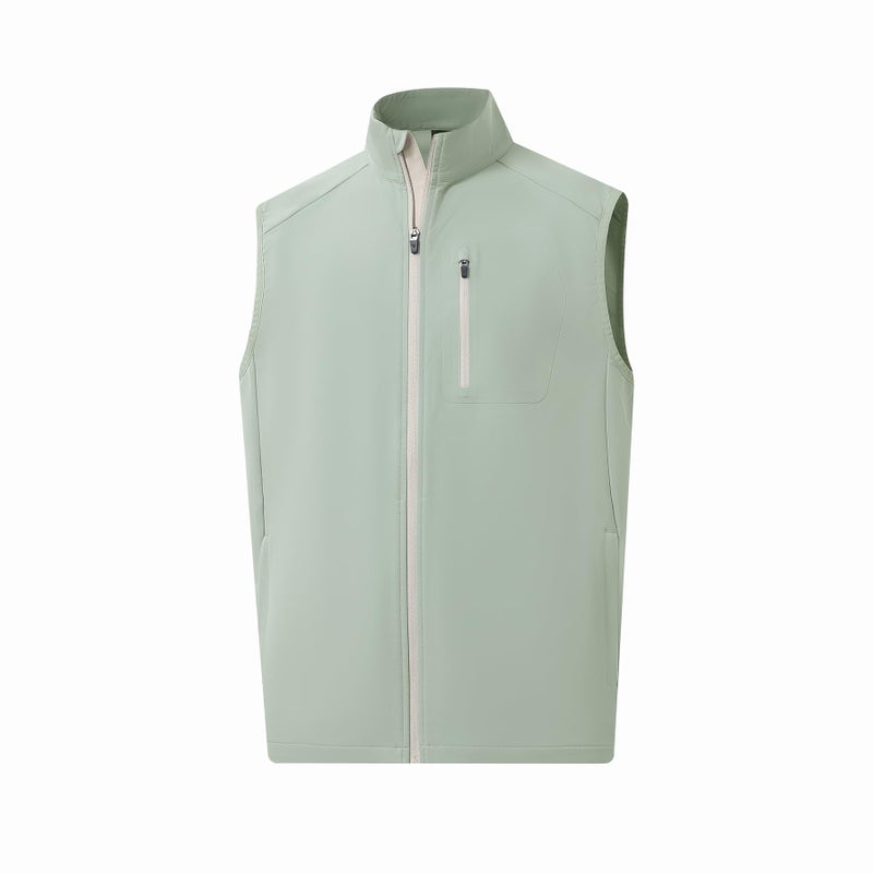 M MAELREG Golf Vest for Men Windproof Travel Zip Up Sleeveless Jacket Lightweight Softshell Mens Vests Outerwear - Image 1