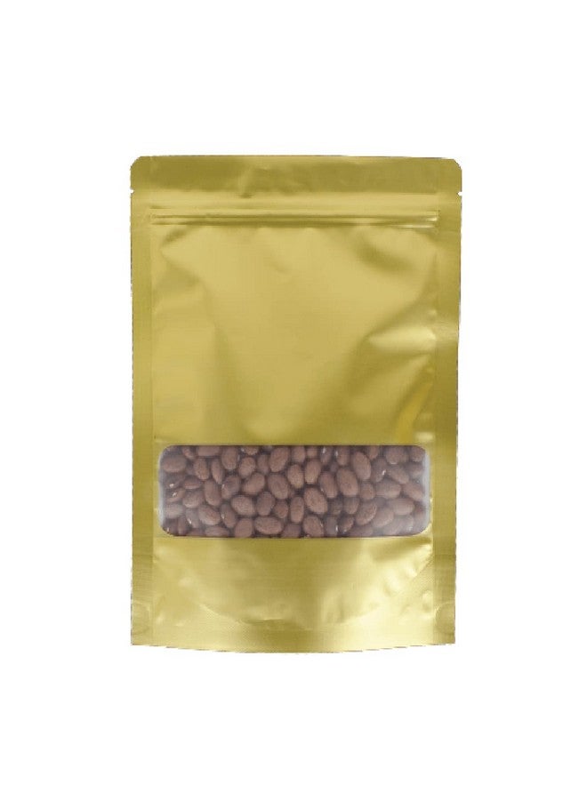 DEERA Stand Up Ziplock Reusable Airtight Polyester Storage Pouch (Gold)(120mmX200mm)(Pack of 100) - Image 3