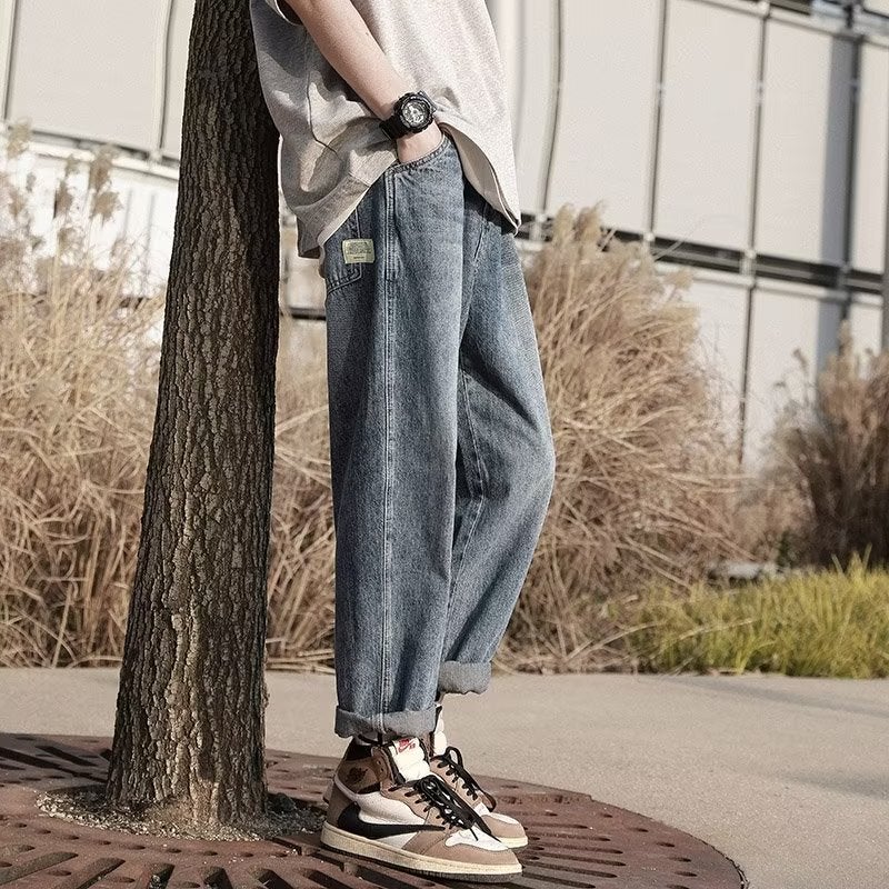 Unisex Classic Denim Jeans Loose Fit Daily Outdoor Wear - Image 4