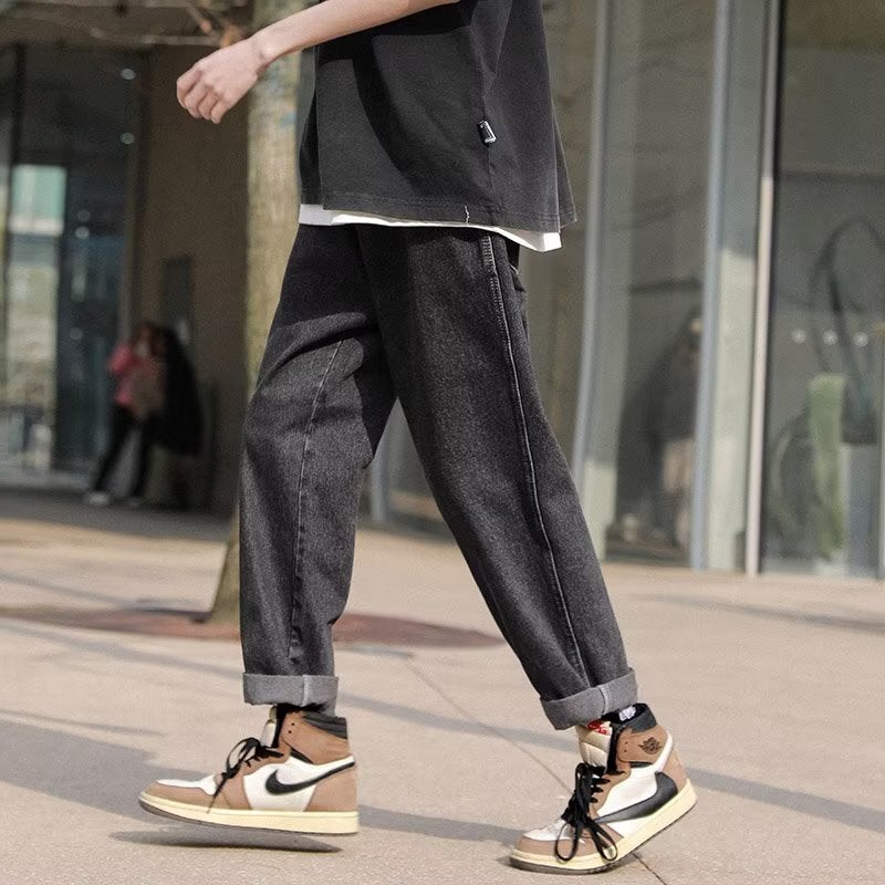 Unisex Classic Denim Jeans Loose Fit Daily Outdoor Wear - Image 3