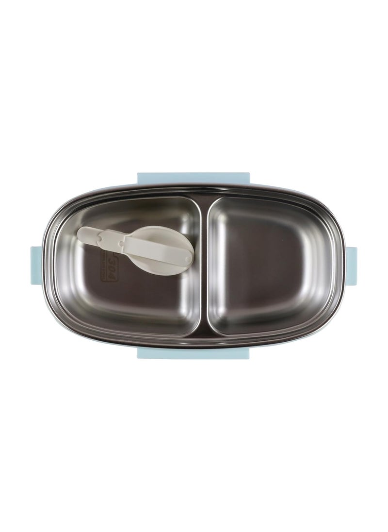 SMILY KIDDOS - Smily Kiddos Kids Stainless Steel Insulated Lunch Box Mermaid Theme - Light Blue |Age Above 3 Years| 100% BPA Free and Food Grade - Image 1