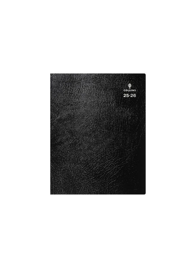 Collins Collins Leadership 12 Month Mid/Academic Year Planner, July 2025-July 2026- Day-to-Page Appointments Diary, A4 Size, Black  - Image 1