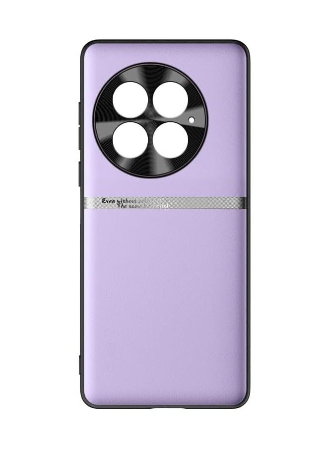 VKL Case Compatible with OnePlus 13 Case, Liquid Vegan PU Leather Case Soft TPU Edge Anti-Fingerprint Shockproof Protective Back Cover for OnePlus 13 5G (Purple)