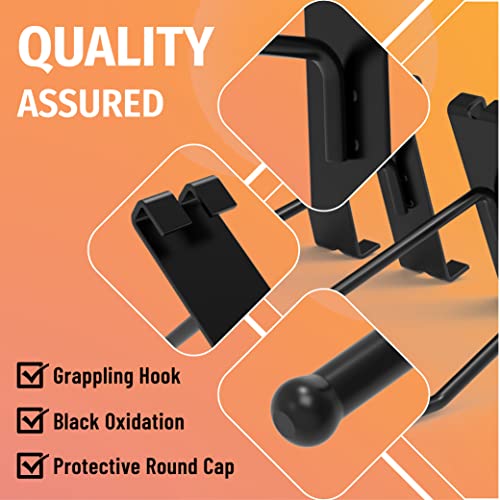HUHOLE Gridwall Hooks 10 Inch, 32PC Display Hook for Grid Wall, Hooks for Grid Wall Panel, Black - Image 4