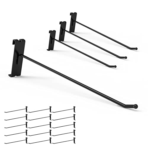 HUHOLE Gridwall Hooks 10 Inch, 32PC Display Hook for Grid Wall, Hooks for Grid Wall Panel, Black - Image 1
