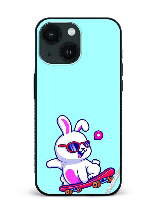 COVERSCART Protective Case Cover For Apple iPhone 13 Cute Rabbit Design Blue