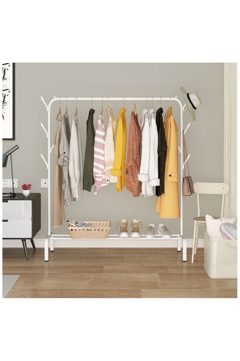 CAZADORA Upgrade your home organization with the CAZADORA Premium Clothes Rack. Designed for versatility and durability, this metal clothes stand is perfect for hanging coats, dresses, or daily outfits. Equipped with one or two storage shelves for shoes, bags, or boxes, and available with single or double hanging bars. Made from high-quality materials and finished in sleek white or black. Choose from five different sizes to suit your space – bedroom, bathroom, or hallway. Simple yet stylish solution for clutter-free living. - Image 2