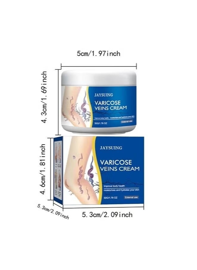 Jaysuing Varicose Veins Care Cream | Improves Leg Blood Circulation & Relieves Heaviness | For Spider Veins | 50G - Image 3