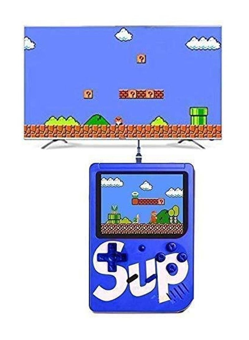 SUP Game Box Plus 400 in 1 Retro Games نسخة مطورة من وحدة التحكم المحمولة الصغيرة باللون الأزرق