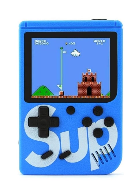 SUP Game Box Plus 400 in 1 Retro Games نسخة مطورة من وحدة التحكم المحمولة الصغيرة باللون الأزرق