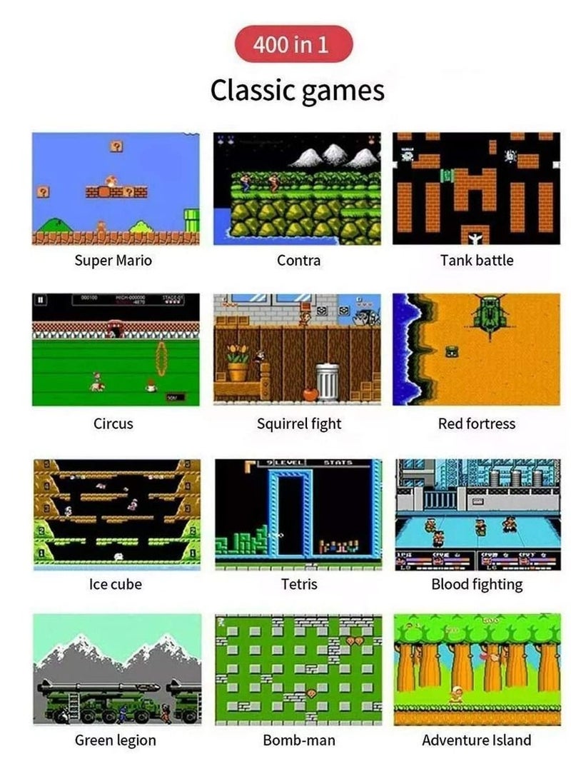SUP Game Box Plus 400 in 1 Retro Games نسخة مطورة من وحدة التحكم المحمولة الصغيرة باللون الأزرق