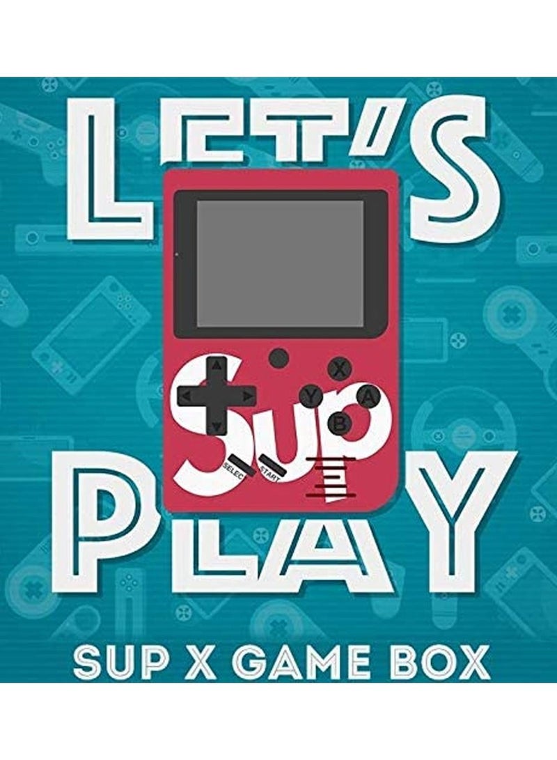 SUP Game Box Plus 400 in 1 Retro Games نسخة مطورة من وحدة التحكم المحمولة الصغيرة باللون الأزرق