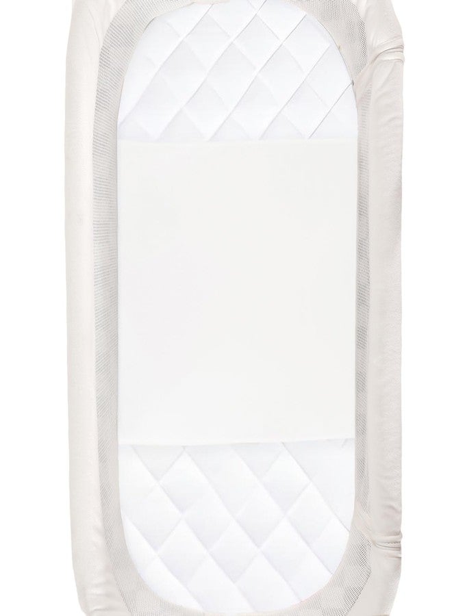 PROMEED 100% Mulberry Silk Bassinet Sleeve for Baby Bald Spots, Preminium 23 Momme Silk Bassinet Half Sheet for Baby Hair Loss(White) - Image 1