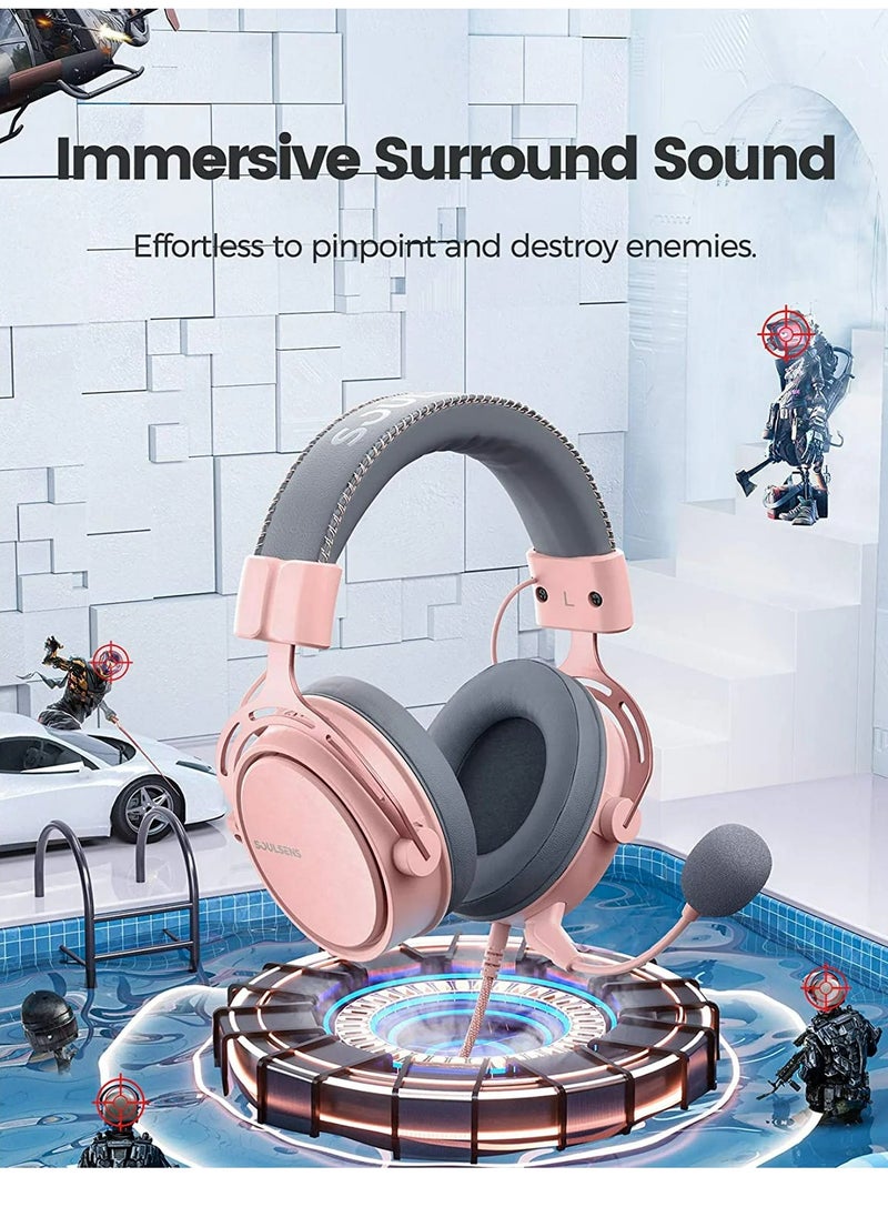 Generic - Soulsens Air SE Gaming Headset with 3D Bass，Xbox Over-Ear Computer Headset with Noise Cancelling Mic, Ultra Light Soft Memory Earpads Gaming Headphones - Image 1