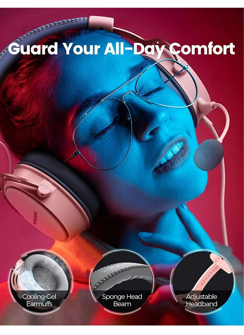Generic - Soulsens Air SE Gaming Headset with 3D Bass，Xbox Over-Ear Computer Headset with Noise Cancelling Mic, Ultra Light Soft Memory Earpads Gaming Headphones - Image 1