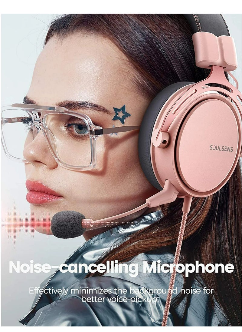 Generic - Soulsens Air SE Gaming Headset with 3D Bass，Xbox Over-Ear Computer Headset with Noise Cancelling Mic, Ultra Light Soft Memory Earpads Gaming Headphones - Image 1