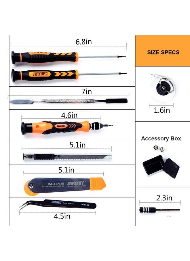 Famous Quality Famous Quality 47 in 1 Professional Precision Screwdriver Set Toolkit, Magnetic Replaceable Bits Repair Kit with Case  - Image 3