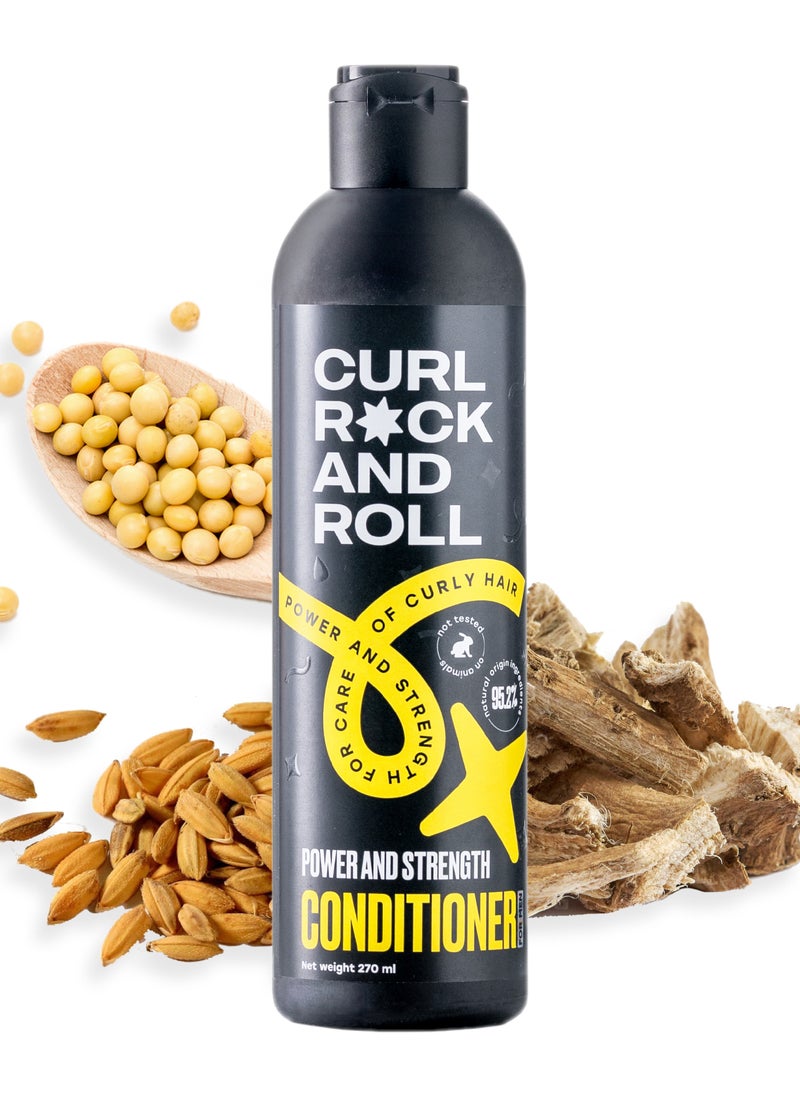 CURL ROCK AND ROLL Curl Rock and Roll Hair Conditioner for Men - Strengthens and Protects - Paraben-Free, Sulfate-Free, 270 ml  - Image 1