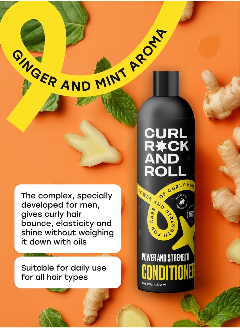 CURL ROCK AND ROLL Curl Rock and Roll Hair Conditioner for Men - Strengthens and Protects - Paraben-Free, Sulfate-Free, 270 ml  - Image 5