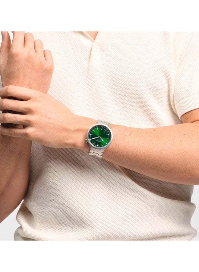 Swatch ساعة يونيكس من الفولاذ المقاوم للصدأ كوارتز بوجه غابة داكنة - Image 2
