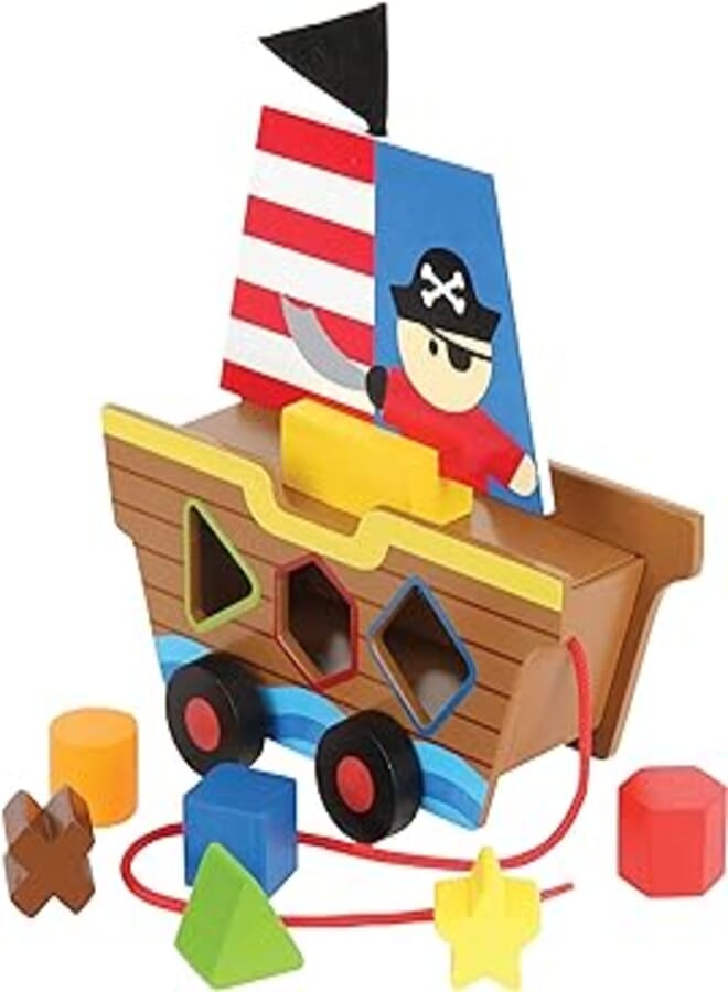 Stephen Joseph Wooden Shaped Pirate Jigsaw Toy For Boys