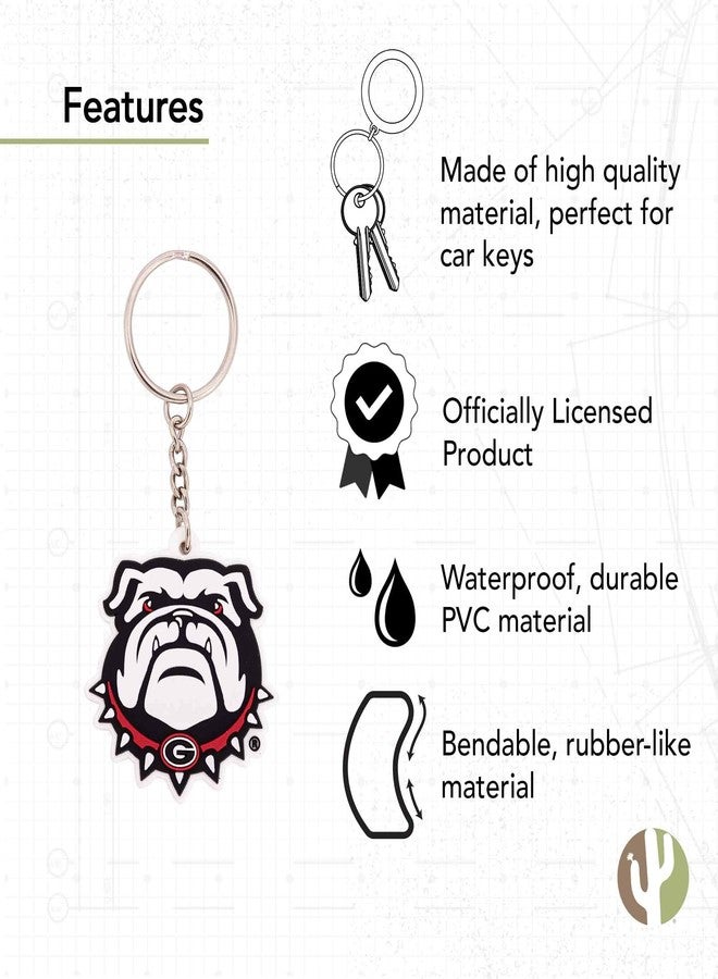 Desert Cactus University of Georgia Keychain Bulldogs Car Keys Holder (PVC B) - Image 4
