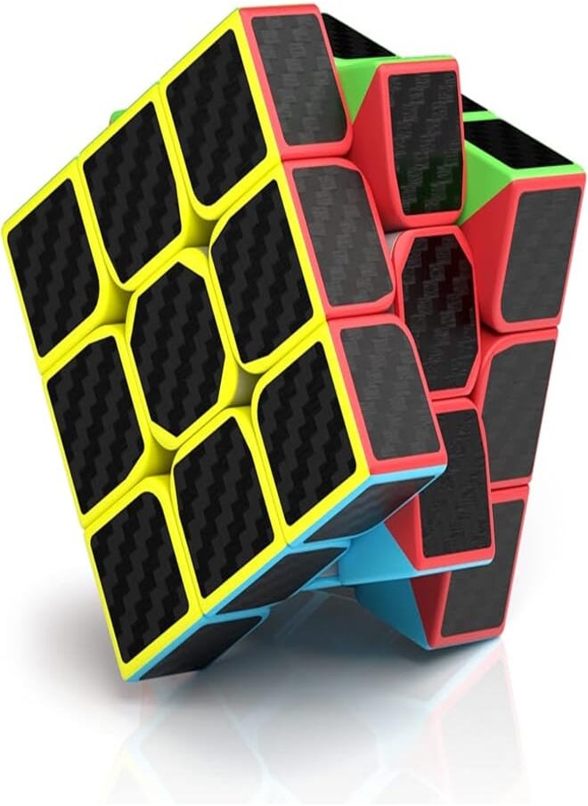 Roxenda ROXENDA Speed Cube, Magic Puzzle Cube Super-durable Carbon Fiber Sticker with Vivid Colors for Kids (3x3x3) 