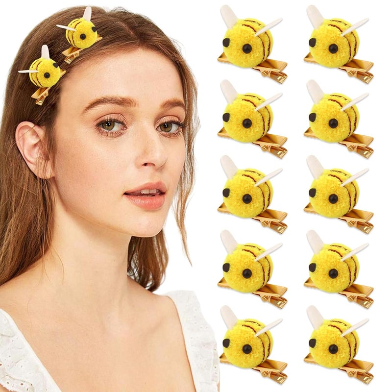 10 Pcs Bee Hair Clips Women Bangs Alligator Clips Spring Themed Birthday Decoration Accessories Animal Daily Hairpins Bobby Pins - Image 1
