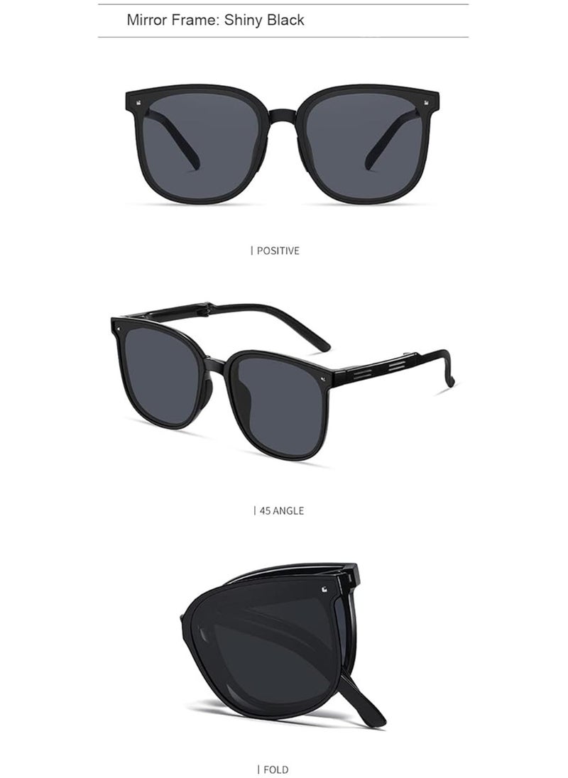 Splendors 2 Pieces Portable Polarized Folding Sunglasses UV Protection For Children Kids With Storage Case Glasses Foldable Glasses For Boys Girls Ultra-light Frame Eyewear Age 3-12  - Image 4