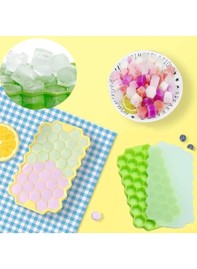 37-Cube Yellow Silicone Ice Cube Tray – Flexible Stackable Freezer Ice Mold with Easy Release Design - Image 4