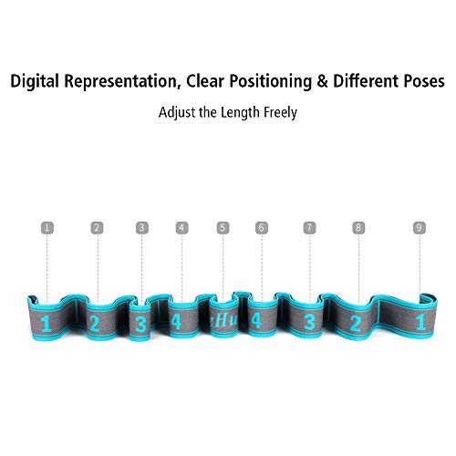 DEHUB Stretch Strap, Elastic Yoga Stretching Strap, Multi-Loop for Physical Therapy, Pilates, Yoga, Dance & Gymnastics Exercise and Flexible Pilates Stretch Band - Image 2